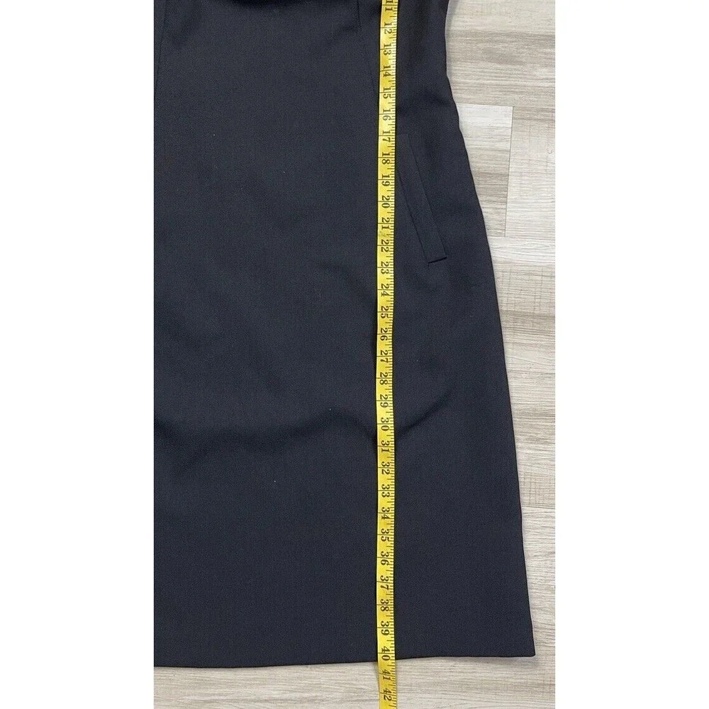 Tory Burch Black Midi Dress with Subtle Gold Trim